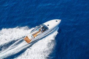 Aerial,View,Luxury,Motor,Boat